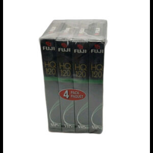 4 Pack FUJI HQ-120 VHS Blank High Quality Videotapes (6 Hours) - New